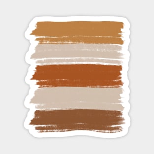 Paint Brush Strokes In Warm Colors Magnet