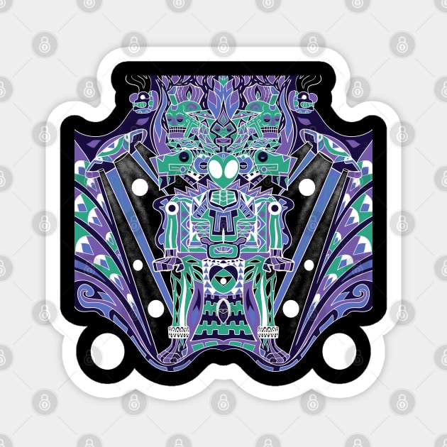 purple alien infernal keeper ecopop Magnet by jorge_lebeau