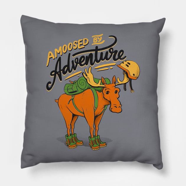 Amoosed by Adventure Pillow by Tobe_Fonseca