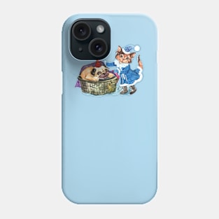 Cute cat and dog love christmas Phone Case