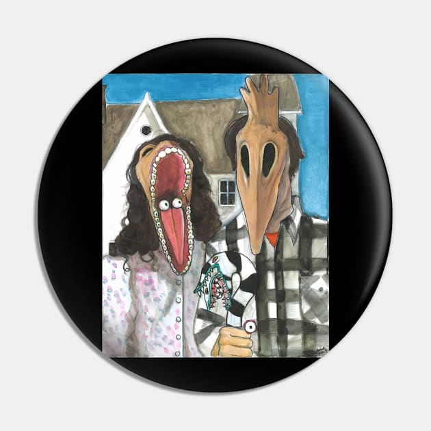 American Gothic Beetlejuice Pin by artofannabellepullen