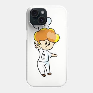 chef cartoon character  drawing design Phone Case