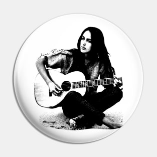 Joan Baez /// Guitar retro Pin