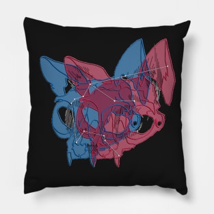 3-D Aquarius cat skull Pillow