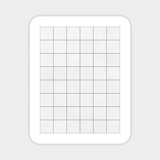 Large Grid Pattern - White Magnet