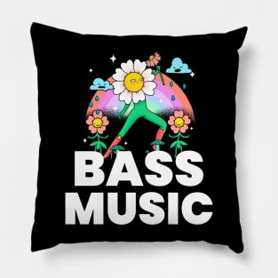 BASS MUSIC - flower Pillow