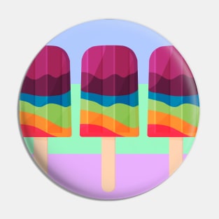 Summer Rainbow Popsicles Pin