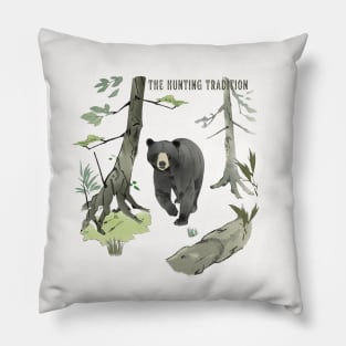 The Hunting Tradition - Bear with no shadows Pillow