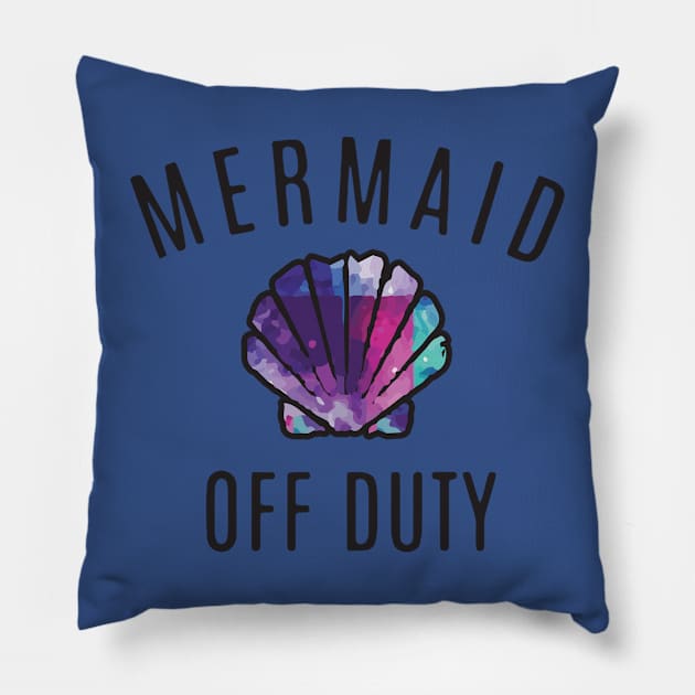 mermaid off duty1 Pillow by Hunters shop