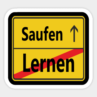Saufen Spruch Stickers for Sale
