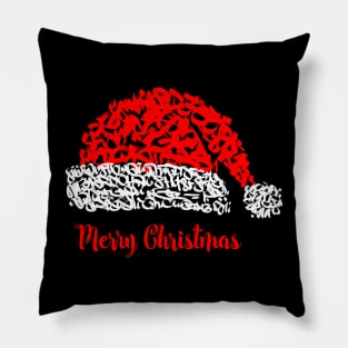 Merry Christmas Red Santa Hat / Xmas Graffiti Pillow