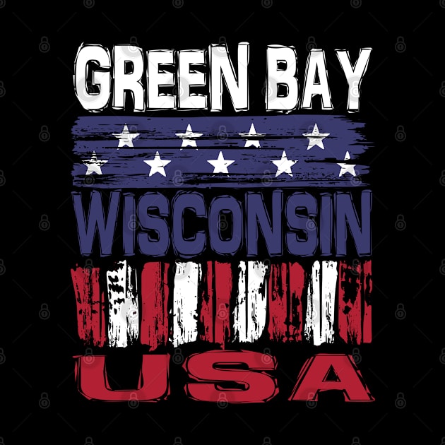 Green Bay Wisconsin USA T-Shirt by Nerd_art