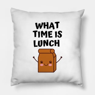 What Time Is Lunch? Pillow