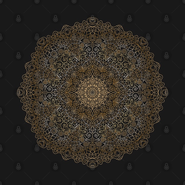 Gold circular pattern by IrinaGuArt