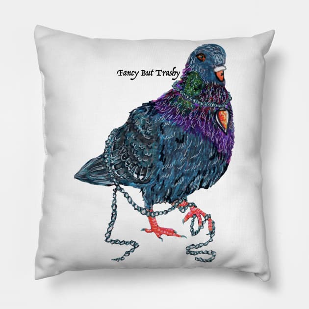 Fancy But Trashy Pillow by Animal Surrealism