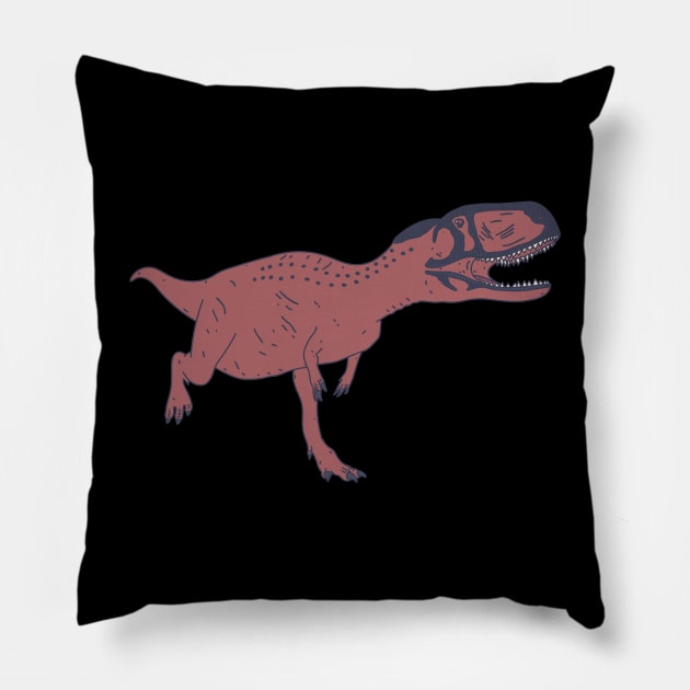 Abelisaurus - Extinct Prehistoric - Theropod Dinosaur Pillow by DeWinnes