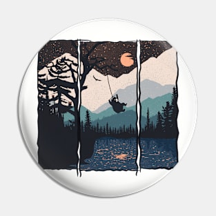 Orange Moon Pin