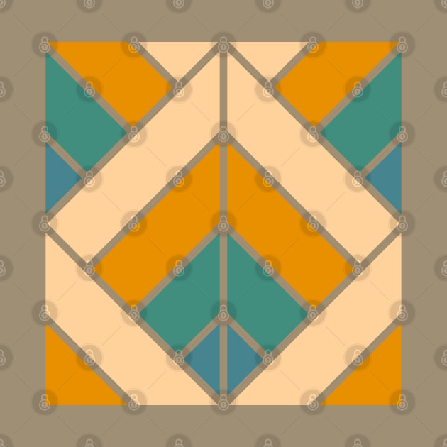 Geometric Pattern: Art Deco Diamond: Lily by Red Wolf