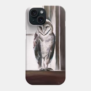 Purple Barn Owl painting Phone Case