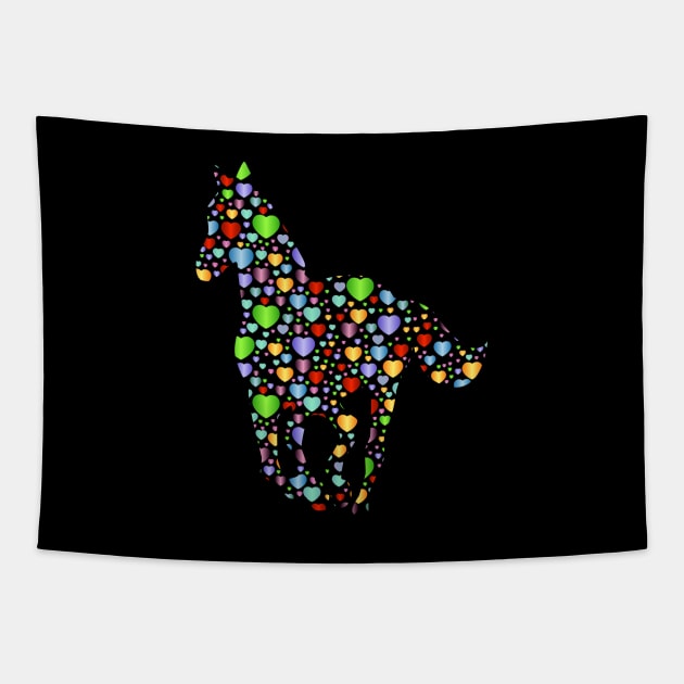 Horse Hearts Tapestry by LetsBeginDesigns