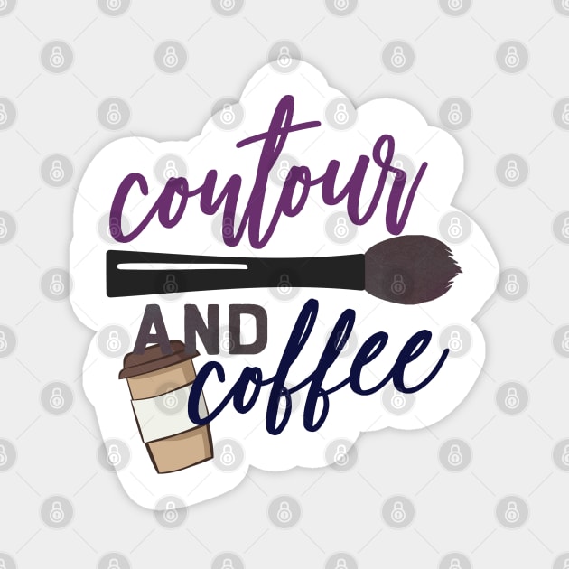 Contour and coffee Magnet by artsytee