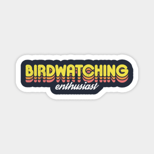 Retro Birdwatching Enthusiast Magnet