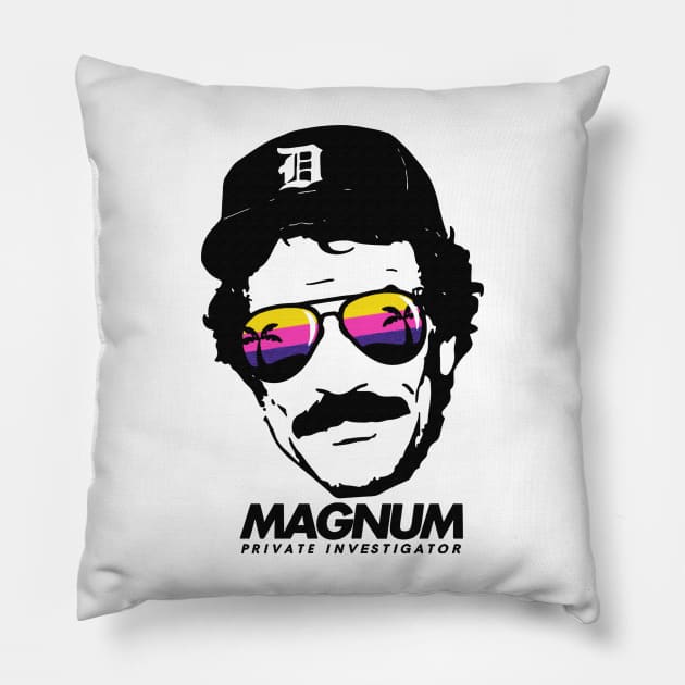 Tom Selleck / Magnum Private Investigator Pillow by Ilustra Zee Art