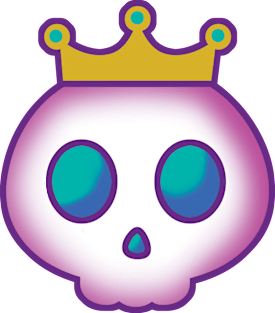 Cute Skull with Crown Magnet