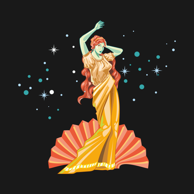 Aphrodite goddess by The Retro Black Store