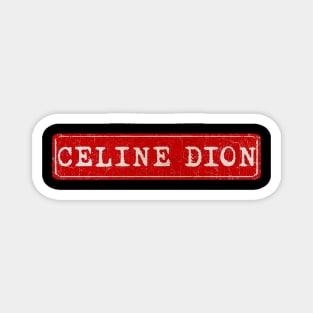 vintage retro plate Celine Dion Magnet