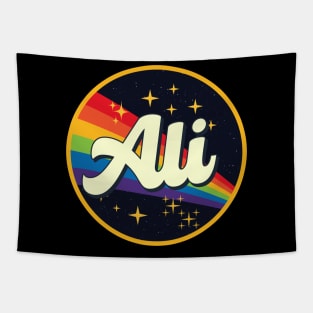 Ali // Rainbow In Space Vintage Style Tapestry