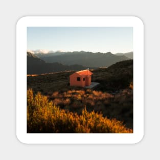 Orange Mountain Cabin During Beautiful Sunset Magnet