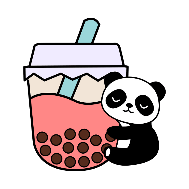 Cute Panda Baby Bubble Tea Hug Kawaii Cream by 4U2NV-LDN