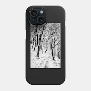 Winter Woods with Snow and Mist Phone Case