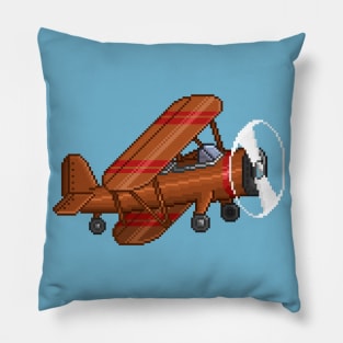 Pixelart Biplane Pillow