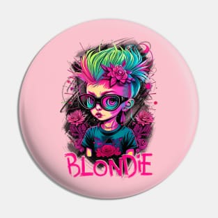 Blonde Rock Girl Pin