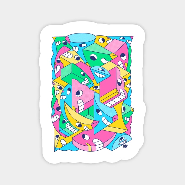 Smiley Angles Magnet by geolaw