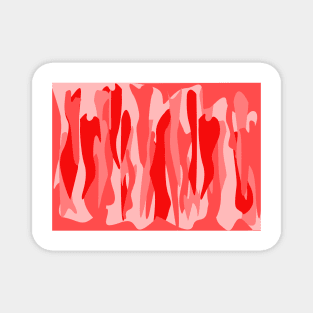 Red Tone Abstract Camouflage Magnet
