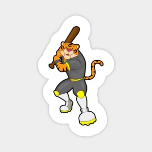 Tiger as Baseball player with Baseball bat Magnet