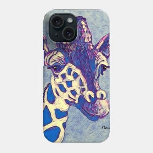 Blue Giraffe Phone Case