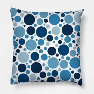 Blue White Circles Back To School Pattern Pillow