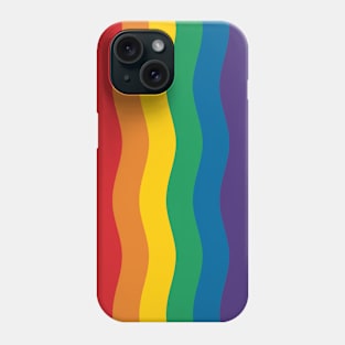 Rainbow Pride Flag (Proud LGBTQ+ Community Pride Flag) Wave Version Phone Case