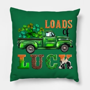 Loads of Luck Truck Shamrocks Toddler St Patrick's Day Fun Pillow