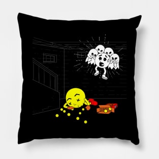 Spooky 80's Retro Video Game Ghosts Halloween Death Pillow