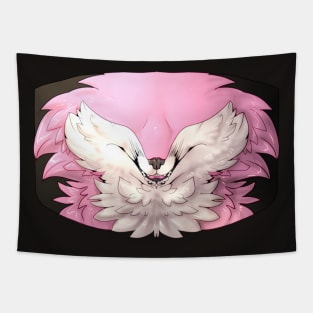 Pink Fox Mask Tapestry