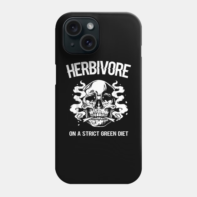 Herbivore On A Strict Green Diet  Skeleton Weed Vegan Phone Case by ArtbyBrazil