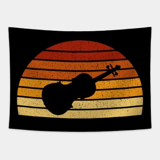 Vintage Sunset Violin Gift For Violinists Tapestry