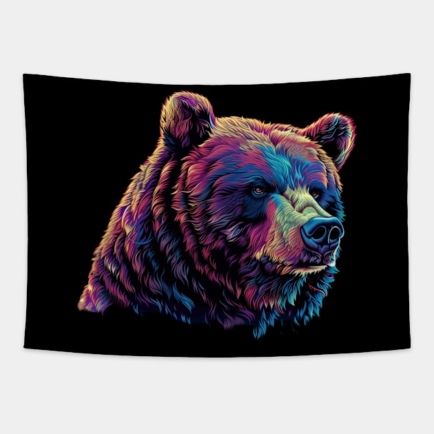 Grizzly Bear Culture Tapestry by Tosik Art1