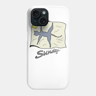 Cat on sunday morning Phone Case