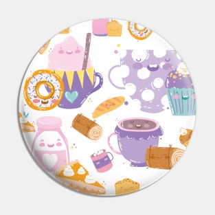 Cute Cup Cake / Sweets Pattern Pin